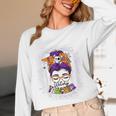 Witchy Teacher Halloween Messy Bun Teacher Bleached Unisex Long Sleeve T-Shirt, funny design Witchy Teacher Halloween Messy Bun Teacher Bleached Unisex Long Sleeve T-Shirt, funny design