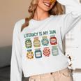Women Literacy Is My Jam Literacy Teacher Reading Teacher Unisex Long Sleeve T-Shirt, funny design Women Literacy Is My Jam Literacy Teacher Reading Teacher Unisex Long Sleeve T-Shirt, funny design