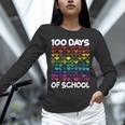 100 Days Of School Heart Love Teacher Or Student 100th Day Unisex Long Sleeve T-Shirt, novelty gifts, funny gifts
