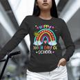 100th Day Of School Rainbow Happy 100 Days Smarter Teacher Unisex Long Sleeve T-Shirt, novelty gifts, funny gifts