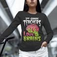 3rd Grade Teachers Love Brains Zombie Teacher Halloween Unisex Long Sleeve T-Shirt, novelty gifts, funny gifts