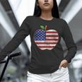 American Flag Teachers Students Apple 4th Of July Vintage Unisex Long Sleeve T-Shirt, novelty gifts, funny gifts American Flag Teachers Students Apple 4th Of July Vintage Unisex Long Sleeve T-Shirt, novelty gifts, funny gifts
