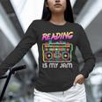 Back To School Retro Reading Is My Jam 80s Teacher Boombox Unisex Long Sleeve T-Shirt, novelty gifts, funny gifts