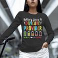Battery Life Of Daycare Provider Childcare Teacher Unisex Long Sleeve T-Shirt, novelty gifts, funny gifts