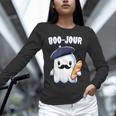 Boo Jour Ghost French Teacher Vintage Teacherlife Groovy Unisex Long Sleeve T-Shirt, novelty gifts, funny gifts