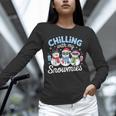 Chillin With My Snowmie Women Christmas Snowman Teacher Snow Unisex Long Sleeve T-Shirt, novelty gifts, funny gifts