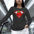 Cute Distressed Super Teacher Superhero Apple Shirt Unisex Long Sleeve T-Shirt, novelty gifts, funny gifts