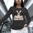 Cute Reading Bunny Glasses Books Bookworm Reader Teacher Unisex Long Sleeve T-Shirt, novelty gifts, funny gifts