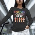 Everyone Is Welcome Here Shirt Teacher Unisex Long Sleeve T-Shirt, novelty gifts, funny gifts Everyone Is Welcome Here Shirt Teacher Unisex Long Sleeve T-Shirt, novelty gifts, funny gifts