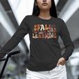 Fall In Love With Learning Autum Thanksgiving Teacher Kids Unisex Long Sleeve T-Shirt, novelty gifts, funny gifts