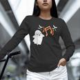 Halloween Music Note Ghost Teacher Fall Musical Instrument Unisex Long Sleeve T-Shirt, novelty gifts, funny gifts