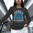 Happy Teacher I Wear Blue For My Students Autism Awareness Unisex Long Sleeve T-Shirt, novelty gifts, funny gifts