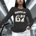 Haunted By 67 Teacher Halloween 6 7 Shirt Unisex Long Sleeve T-Shirt, novelty gifts, funny gifts