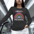 Hello Preschool Teacher Student Girls Rainbow Back To School Unisex Long Sleeve T-Shirt, novelty gifts, funny gifts