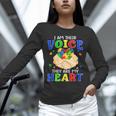 I Am Their Voice They Are My Heart Autism Awareness Teacher Unisex Long Sleeve T-Shirt, novelty gifts, funny gifts