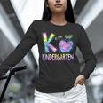 K Is For Kindergarten Teacher Tie Dye Back To School Kinder Unisex Long Sleeve T-Shirt, novelty gifts, funny gifts