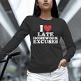 I Love Late Homework Excuses Sarcastic Teacher Lie For Men Women Unisex Long Sleeve T-Shirt, novelty gifts, funny gifts I Love Late Homework Excuses Sarcastic Teacher Lie For Men Women Unisex Long Sleeve T-Shirt, novelty gifts, funny gifts
