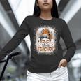 Messy Bun Spooky Teacher Bleached Halloween Teachers Unisex Long Sleeve T-Shirt, novelty gifts, funny gifts Messy Bun Spooky Teacher Bleached Halloween Teachers Unisex Long Sleeve T-Shirt, novelty gifts, funny gifts