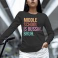 Middle School Teacher Middle School Is Bussin Bruh Unisex Long Sleeve T-Shirt, novelty gifts, funny gifts Middle School Teacher Middle School Is Bussin Bruh Unisex Long Sleeve T-Shirt, novelty gifts, funny gifts