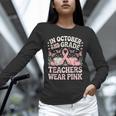 In October 2nd Grade Teachers Wear Pink Ribbon Breast Cancer Unisex Long Sleeve T-Shirt, novelty gifts, funny gifts In October 2nd Grade Teachers Wear Pink Ribbon Breast Cancer Unisex Long Sleeve T-Shirt, novelty gifts, funny gifts