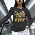 One Thankful 4th Grade Teacher Turkey Leopard Thanksgiving Unisex Long Sleeve T-Shirt, novelty gifts, funny gifts