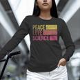 Peace Love Science Lovers Math Chemistry Teacher Unisex Long Sleeve T-Shirt, novelty gifts, funny gifts