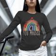Pretty YOU MATTER Rainbow Positive Message Teachers Kids Unisex Long Sleeve T-Shirt, novelty gifts, funny gifts Pretty YOU MATTER Rainbow Positive Message Teachers Kids Unisex Long Sleeve T-Shirt, novelty gifts, funny gifts