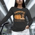 Pumpkin Spice And Teacher Life Halloween Teacher Unisex Long Sleeve T-Shirt, novelty gifts, funny gifts