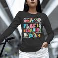 Retro Play Is Learning Kindergarten Teacher Team Women Unisex Long Sleeve T-Shirt, novelty gifts, funny gifts Retro Play Is Learning Kindergarten Teacher Team Women Unisex Long Sleeve T-Shirt, novelty gifts, funny gifts