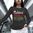 Santa's Favorite Pre-K Teacher Christmas Santa Hat Lights For Men Women Kids Unisex Long Sleeve T-Shirt, novelty gifts, funny gifts