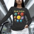 Solar System Cute Face Planets Space Science Teacher School Unisex Long Sleeve T-Shirt, novelty gifts, funny gifts