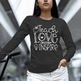 Teach Love Inspire Retro Teacher Kids Back To School Unisex Long Sleeve T-Shirt, novelty gifts, funny gifts Teach Love Inspire Retro Teacher Kids Back To School Unisex Long Sleeve T-Shirt, novelty gifts, funny gifts