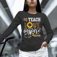 TEACH LOVE INSPIRE Teacher Sunflower Appreciation Unisex Long Sleeve T-Shirt, novelty gifts, funny gifts