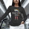 The Teacher Elf Shirt Matching Family Christmas Elf Men Women Kids Unisex Long Sleeve T-Shirt, novelty gifts, funny gifts