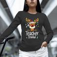Teacher Squad Red Plaid Rudolph Reindeer Christmas Unisex Long Sleeve T-Shirt, novelty gifts, funny gifts