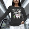Teachers Testing Day Test Day No Prob Llama Teacher Unisex Long Sleeve T-Shirt, novelty gifts, funny gifts