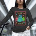 Trick Or Teach Neon Ghost Flower Teacher Spooky Halloween Unisex Long Sleeve T-Shirt, novelty gifts, funny gifts
