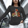 Turkey Reading Books Fall Thanksgiving Teacher Librarian Unisex Long Sleeve T-Shirt, novelty gifts, funny gifts
