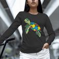 Turtle Puzzle Pieces For Autism Awareness Kids Women Teacher Unisex Long Sleeve T-Shirt, novelty gifts, funny gifts