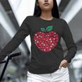 Valentines Day Teacher Hearts Apple Love Teach Women Men Unisex Long Sleeve T-Shirt, novelty gifts, funny gifts