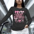 Women Teacher In Progress Coquette Pink Bow Future Teacher Unisex Long Sleeve T-Shirt, novelty gifts, funny gifts