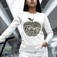 Apple Camoflauge Clothing Camo Student Teacher Cute School Unisex Long Sleeve T-Shirt, novelty gifts, funny gifts