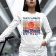 Take Chances Make Mistakes Get Messy Vintage Teacher Life Unisex Long Sleeve T-Shirt, novelty gifts, funny gifts