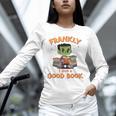 Cute Halloween Teacher Librarian Frankenstein Reading Books Unisex Long Sleeve T-Shirt, novelty gifts, funny gifts Cute Halloween Teacher Librarian Frankenstein Reading Books Unisex Long Sleeve T-Shirt, novelty gifts, funny gifts
