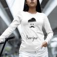 French Teacher Halloween Bonjour Ghost Unisex Long Sleeve T-Shirt, novelty gifts, funny gifts