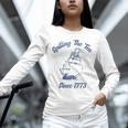 Fun 4th Of July Spilling The Tea Since 1773 History Teacher Unisex Long Sleeve T-Shirt, novelty gifts, funny gifts