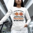 Groovy I Teach The Cutest Pumpkins In The Patch For Teacher Unisex Long Sleeve T-Shirt, novelty gifts, funny gifts Groovy I Teach The Cutest Pumpkins In The Patch For Teacher Unisex Long Sleeve T-Shirt, novelty gifts, funny gifts