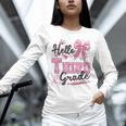 Hello Third Grade First Day Of School Coquette Teacher Girl Unisex Long Sleeve T-Shirt, novelty gifts, funny gifts