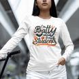 I'm Batty About My Students Watercolor Bat Teacher Halloween Unisex Long Sleeve T-Shirt, novelty gifts, funny gifts