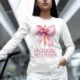 I'm Literally Just a Teacher Pencil Coquette Bow School Unisex Long Sleeve T-Shirt, novelty gifts, funny gifts